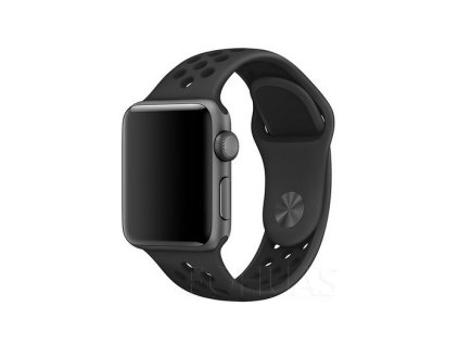 apple watch 38 40mm silikonovy sport pasek cerny
