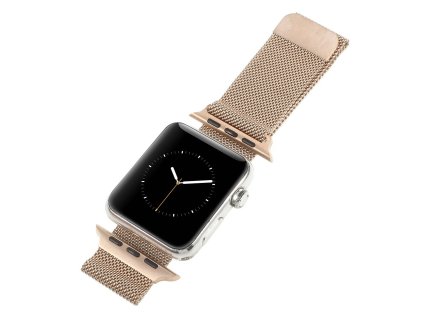 apple watch 38mm 40mm reminek kovovy milanese loop milansky tah bronzova