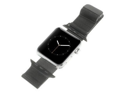 apple watch 38mm 40mm reminek kovovy milanese loop milansky tah cerny