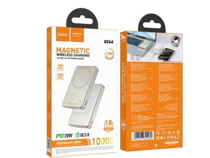 Hoco Q26A magnetic power bank 10000mAh zlatá