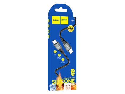hoco x86 datovy kabel cerny usb c usb c 60w