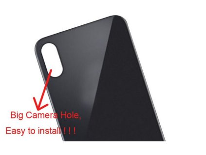 iphone x zadni kryt sklo cerne vetsi otvor pro kameru