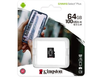 pametova karta microsdxc kingston canvas select plus 64gb class 10 uhs 1 u1