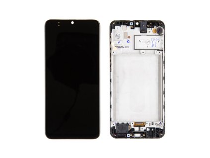 samsung galaxy m21 lcd displej dotykove sklo komplet predni panel vcetne ramecku m215f