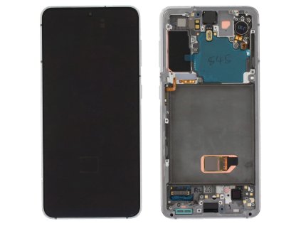 samsung galaxy s21 lcd g991 amoled displej phantom white service pack