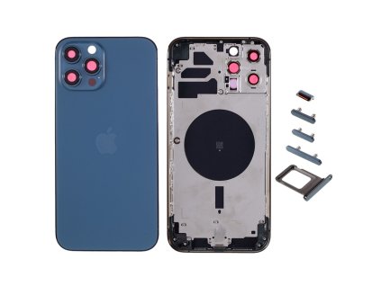 zadni kryt baterie apple iphone 12 pro max vcetne ramecku housing modry