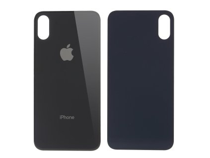 apple iphone x zadni skleneny kryt baterie cerny s vetsim otvorem pro kameru
