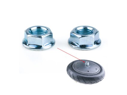 xiaomi mi scooter m365 pro sestihranna matice m12h10 s prirubou na predni kolo