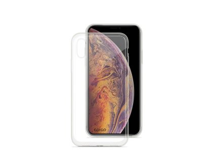 TPU kryt pro iPhone XS Max EPICO TWIGGY GLOSS - bílý průhledný