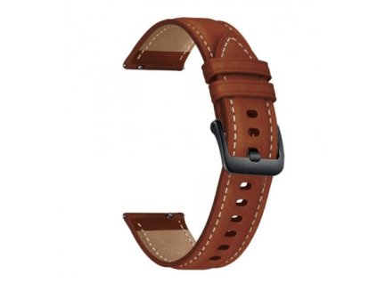 kozeny reminek na hodinky 20mm hnedy