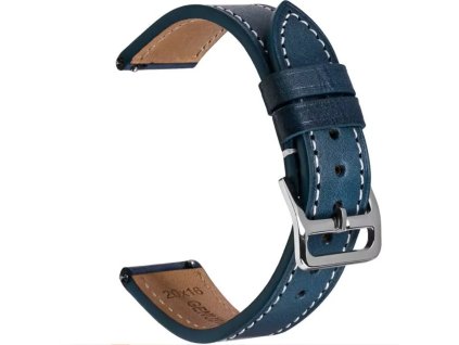 kozeny reminek na hodinky 20mm modry