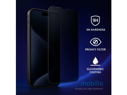 ochranne tvrzene sklo mobilis privacy arc glass pro iphone 17 pro