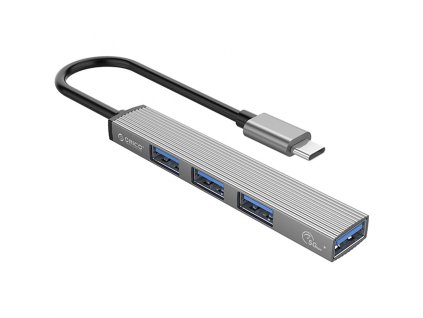 orico ah a13 usb c hub 1 usb a 3 0 3 usb a 2 0 grey