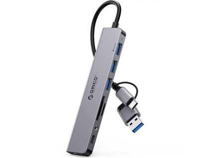 orico ysa8 u3 usb usb c hub 8 portu usb a usb c jack 3 5mm sd microsd black