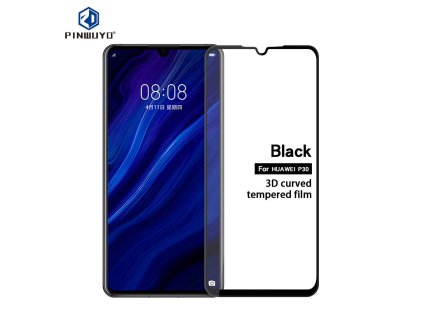 Huawei P30 Ochranné tvrzené sklo černé