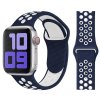 Apple Watch 42/44/45mm silikonový SPORT pásek modrý/bílý