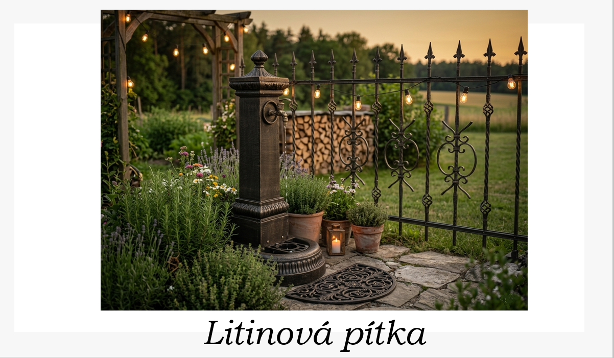 Litinové pitko výlevka v zahradě