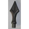L 135 litinová špice, rozměr 135x46mm, litinový prvek, ornament, oplocení, hrot odlitek, brána, plot