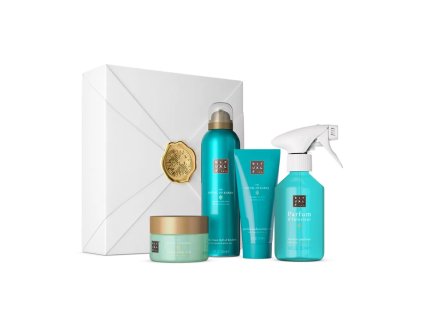 The Ritual of Karma - sprchový gel 200 ml + tělový krém 100 ml + tělový peeling 125 g + domácí vůně 250 ml