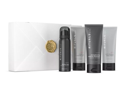 Rituals Homme - sprchová pěna 50 ml+ chladivý sprchový gel 70 ml + tělový mléko 70 ml + šampon 70 ml