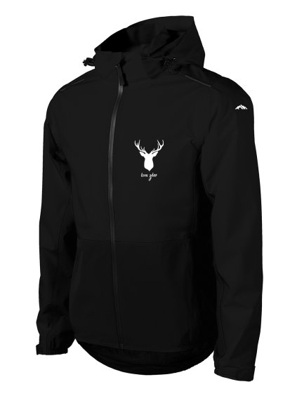 pánská větrovka s kapucí myslivec černá 2