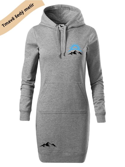 VÝPRODEJ Dámské mikino šaty s potiskem (S) - Východ slunce