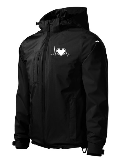 Pánská bunda 3v1 s potiskem unlocked horský tep černá 1