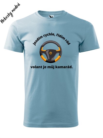 Pánské tričko B s potiskem UNLOCKED - Volant modrá