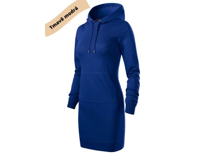 Dámské mikino šaty s potiskem unlocked BEZ potisku tmavě modrá