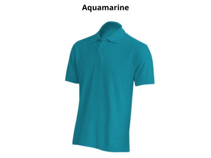 Pánská bavlněná polokošile s límečkem Aquamarine