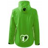 Dámská softshellová bunda s kapucí UNLOCKED miluji pejsky zelená 2