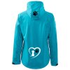 Dámská softshellová bunda s kapucí UNLOCKED miluji pejsky světle modrá