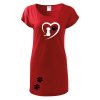 Dámské trikošaty s potiskem unlocked miluji pejsky červená