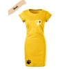 Dámské šaty s potiskem unlocked miluji kočky žlutá cr 1