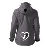 Dámská zimní bunda s potiskem unlocked miluji kočky šedá 2