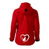 Dámská zimní bunda s potiskem unlocked miluji kočky červená 2