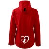 Dámská softshellová bunda s kapucí UNLOCKED miluji kočky červené 2