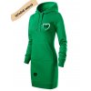 Dámské mikino šaty s potiskem unlocked miluji kempování středně zelená 1