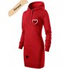 Dámské mikino šaty s potiskem unlocked miluji kempování červená