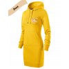 Dámské mikino šaty s potiskem unlocked štěně v srdci žlutá 1