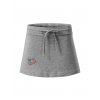 Dámská sukně 2v1 s potiskem unlocked pes s tlapkou v dlani šedá