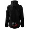 Dámská softshellová bunda s kapucí UNLOCKED pejsek s tlapkou černá 2