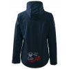 Dámská softshellová bunda s kapucí UNLOCKED pejsek s tlapkou námořní modrá 2