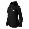 dámská větrovka s kapucí potiskem UNLOCKED horský tep černá 2
