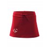 Dámská sukně 2v1 s potiskem unlocked kočky v srdíčku červená