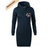 Dámské mikino šaty s potiskem unlocked kočky v srdci námořní 1