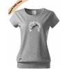 dámské triko city s VELKÝM dtf potiskem hory volají šedá