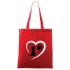 Dámská nákupní taška s potiskem UNLOCKED Miluji pejsky červená0