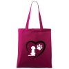 Dámská nákupní taška s potiskem UNLOCKED Miluji pejsky fuchsiová1