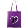 Dámská nákupní taška s potiskem UNLOCKED Miluji pejsky fialová0